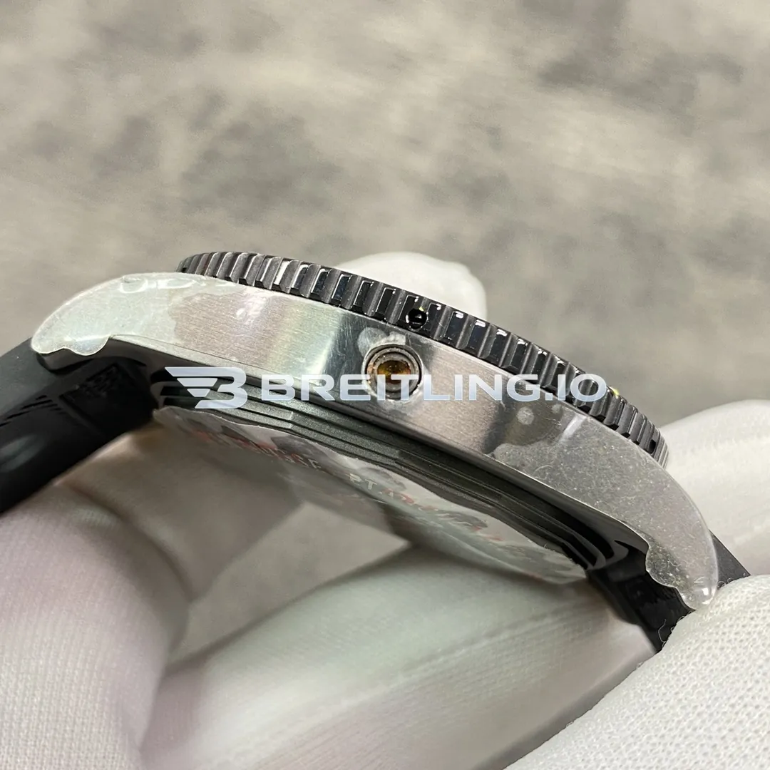 Breitling Superocean M17393131B1S1 44mm Black Dial Black PVD Coated Steel Case Black Rubber Strap 2824 Automatic Replica Left View