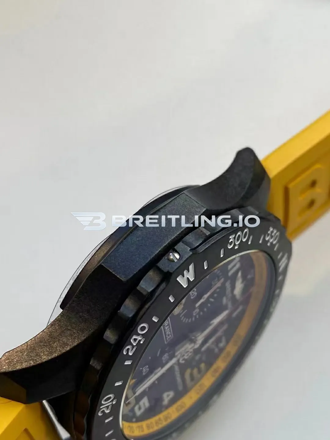 Breitling Endurance Pro Chronometer X82310A41B1S1 44mm Black Dial Black Breitlight Case Yellow Rubber Strap Replica Left View 1
