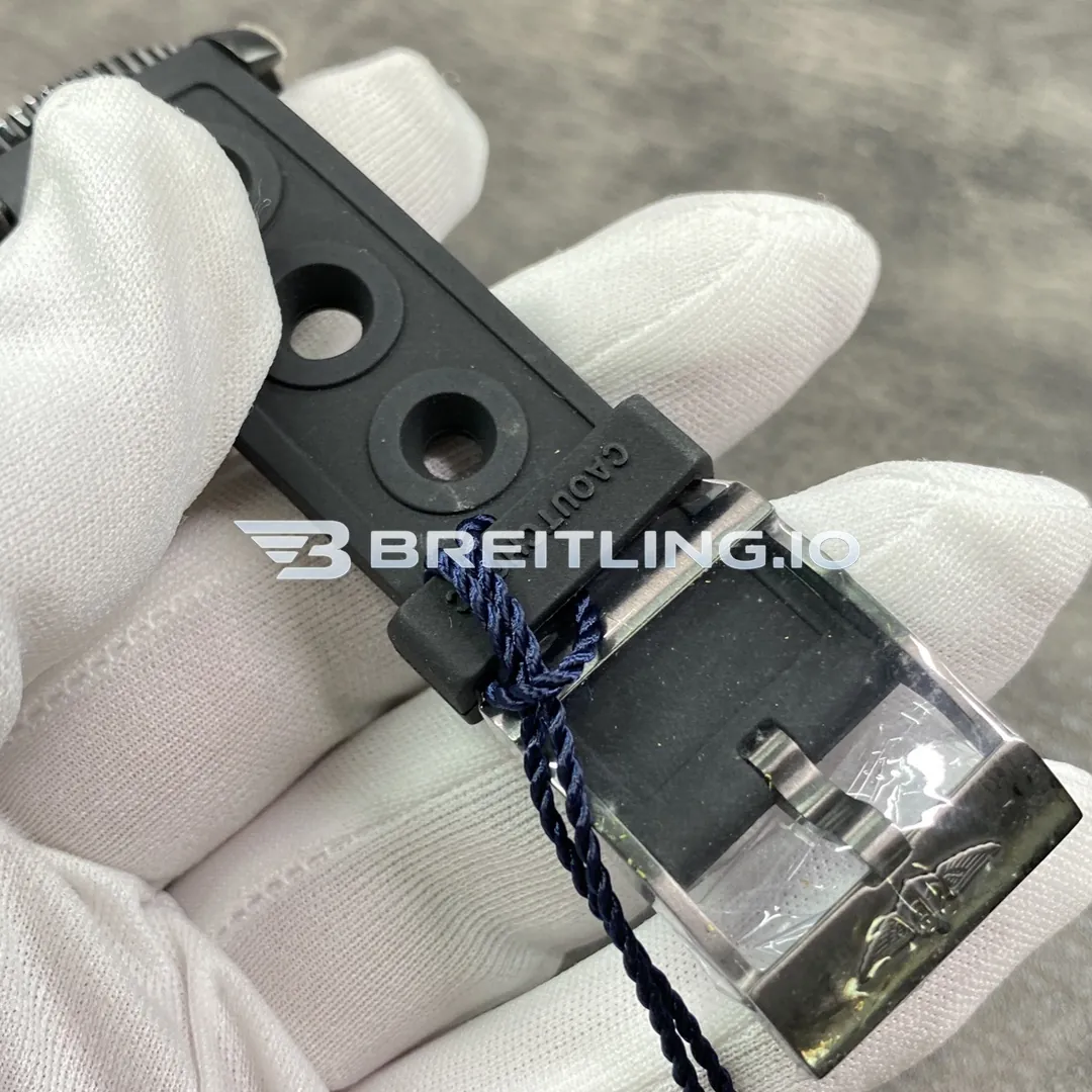 Breitling Superocean M17393131B1S1 44mm Black Dial Black PVD Coated Steel Case Black Rubber Strap 2824 Automatic Replica Clasp
