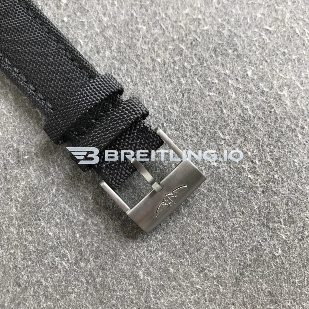 Breitling Avenger GMT A32390111B1W1 45mm Black Dial Brushed Stainless Steel Bezel Black Fabric Strap Asia-2836 Automatic Replica Clasp
