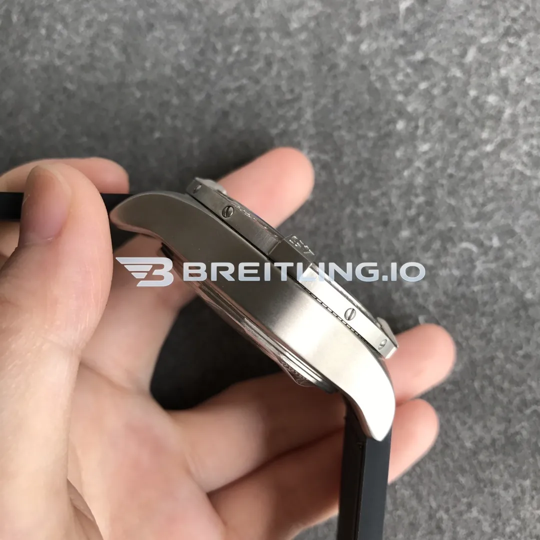 Breitling Avenger E13383101M1W1 Chronograph 45mm Black Dial Gunmetal Titanium Case Black Fabric Strap 7750 Automatic Replica Left View