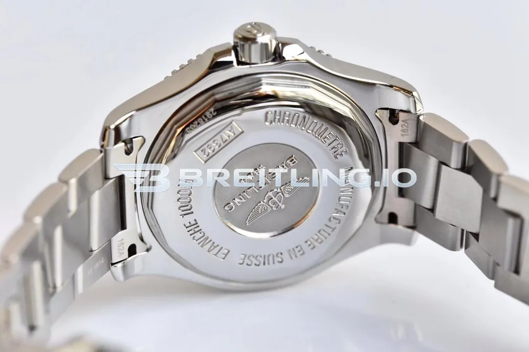 Breitling Superocean II A17392D71B1A1 44mm Black Dial Black Unidirectional Rotating Bezel Asia 2824 Automatic Super Clone Back View