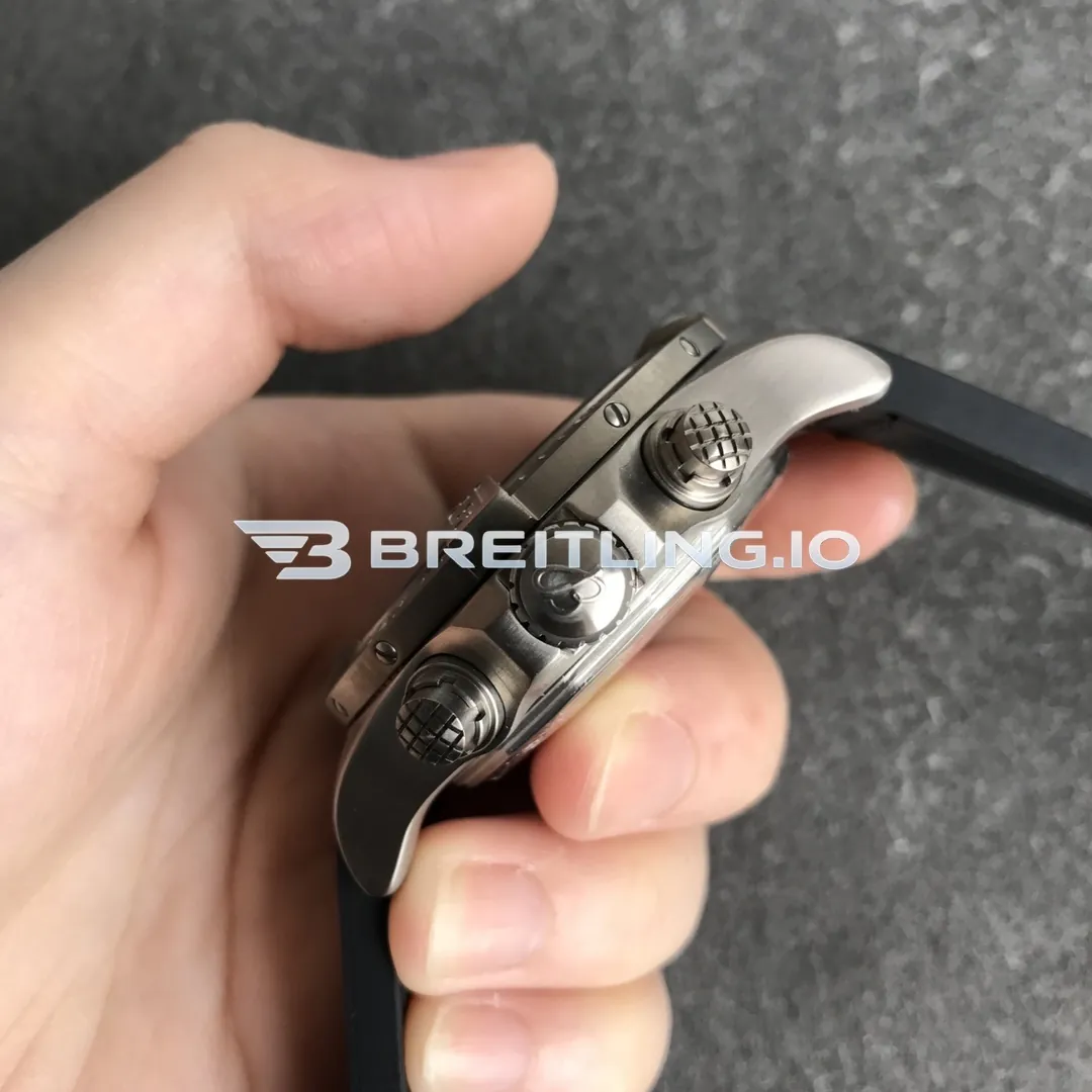 Breitling Avenger E13383101M1W1 Chronograph 45mm Black Dial Gunmetal Titanium Case Black Fabric Strap 7750 Automatic Replica Right View