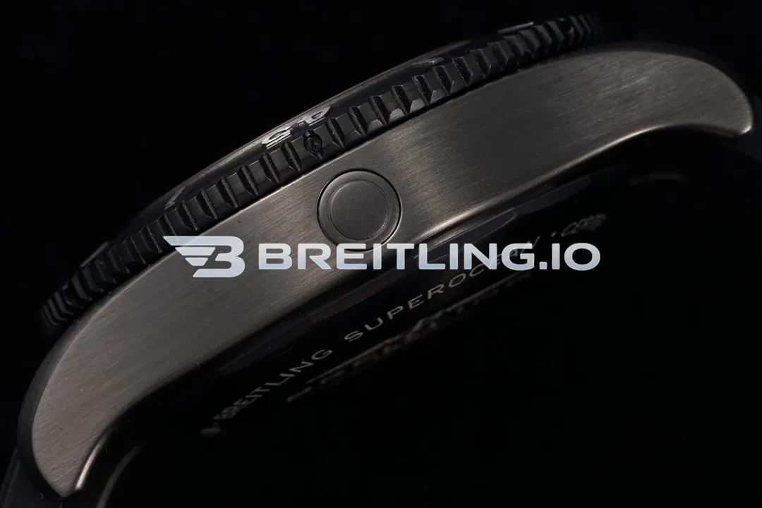 Breitling Superocean M17368D71I1S2 46mm Yellow Dial Black DLC-Coated Stainless Steel Case 2824 Automatic Replica Left View