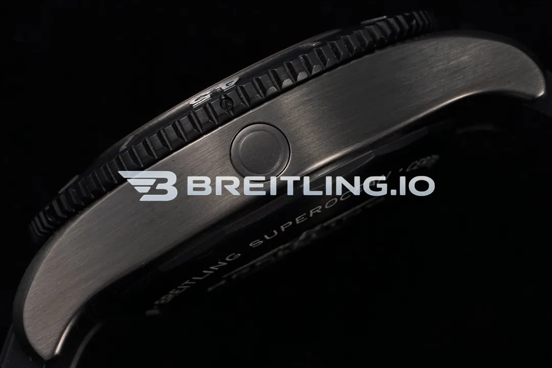 Breitling Superocean M17368B71B1S1 46mm Black Dial Black DLC-Coated Stainless Steel Case Black Rubber Strap 2824 Automatic Super Clone Left View