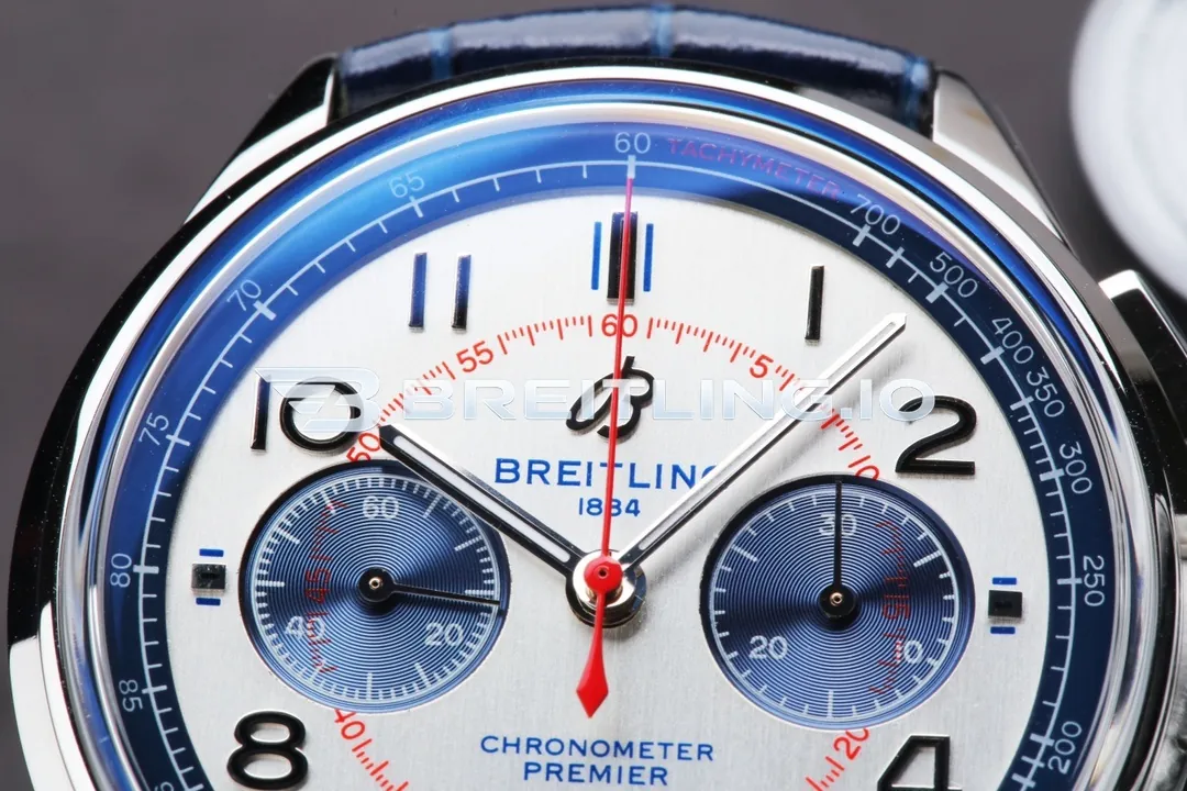 Breitling Premier B01 Bentley Mulliner LTD AB0118A71G1P1 42mm White Dial Silver Bezel Stainless Steel Case Replica Dial Detail 1