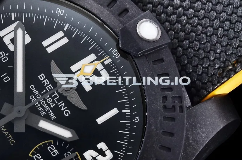 Breitling Avenger XB0180E4/BF31-284S Chronograph 45mm Black Dial Breitlight Case Black Fabric Strap Automatic Super Clone Dial Detail 2