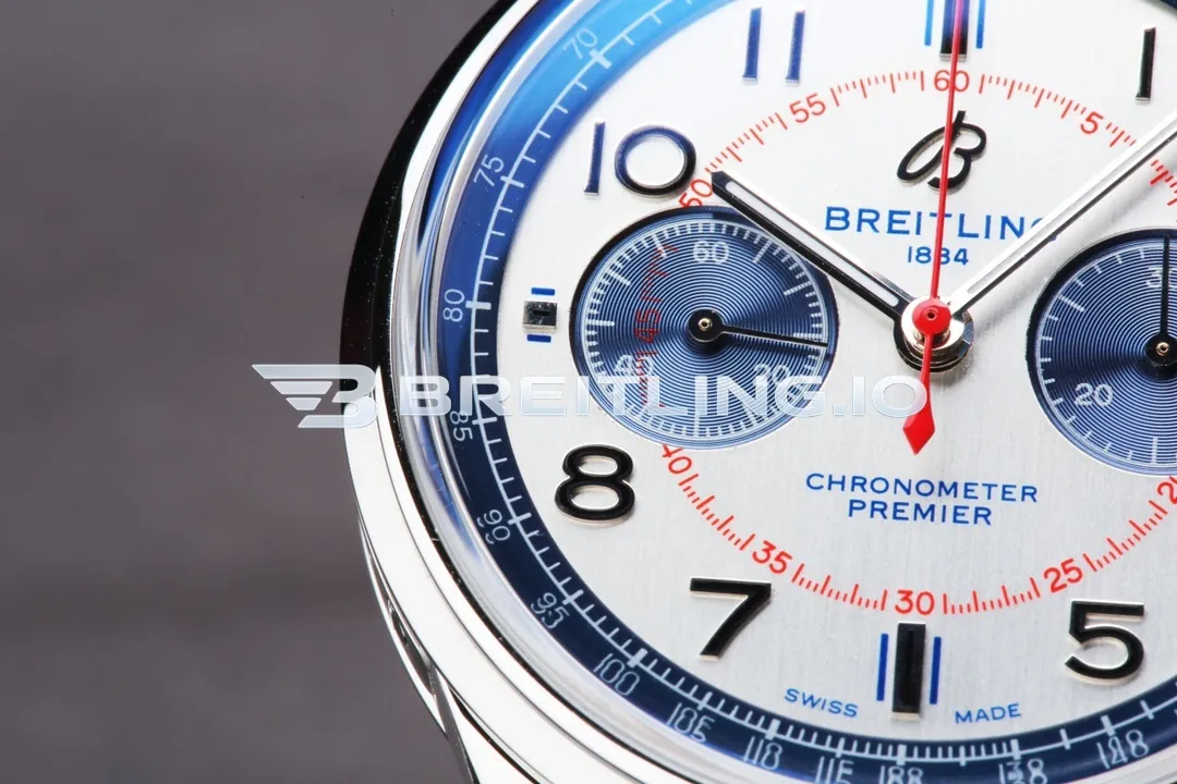 Breitling Premier B01 Bentley Mulliner LTD AB0118A71G1P1 42mm White Dial Silver Bezel Stainless Steel Case Replica Dial Detail 2