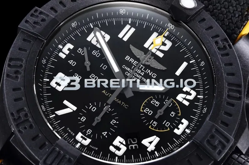 Breitling Avenger XB0180E4/BF31-284S Chronograph 45mm Black Dial Breitlight Case Black Fabric Strap Automatic Super Clone Dial Detail 1
