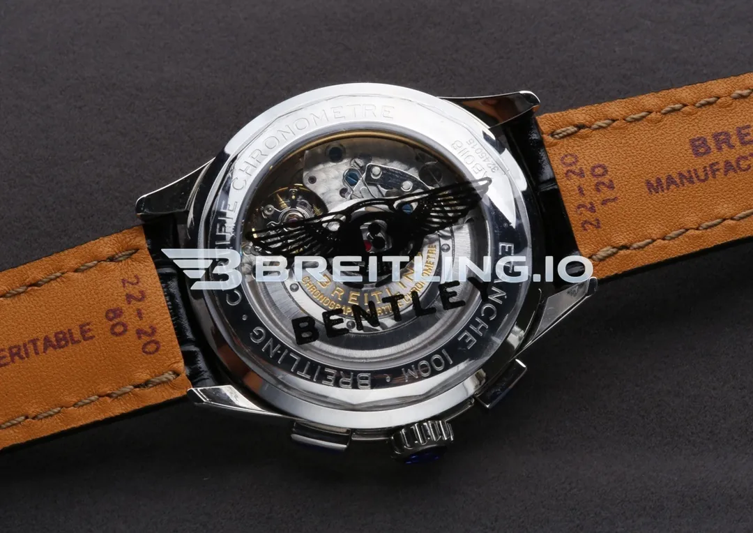 Breitling Premier B01 Bentley Mulliner LTD AB0118A71G1P1 42mm White Dial Silver Bezel Stainless Steel Case Replica Back View