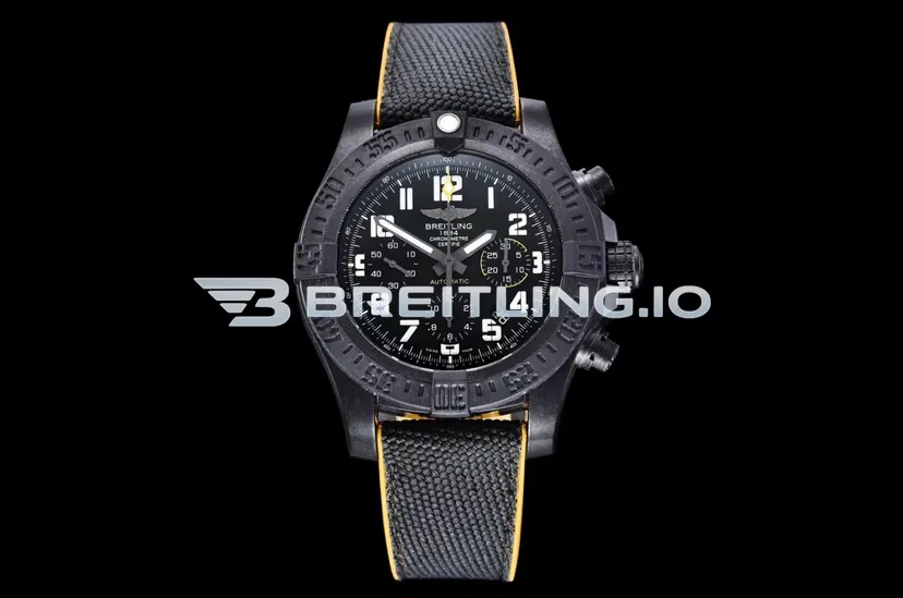 Breitling Avenger XB0180E4/BF31-284S Chronograph 45mm Black Dial Breitlight Case Black Fabric Strap Automatic Super Clone Front View
