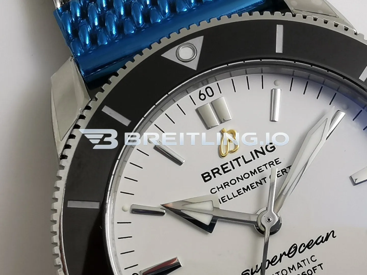 Breitling Superocean Heritage II AB201012/G827-154A 42mm White Dial Black Ceramic Bezel Stainless Steel Milanese Bracelet Super Clone Dial Detail 2