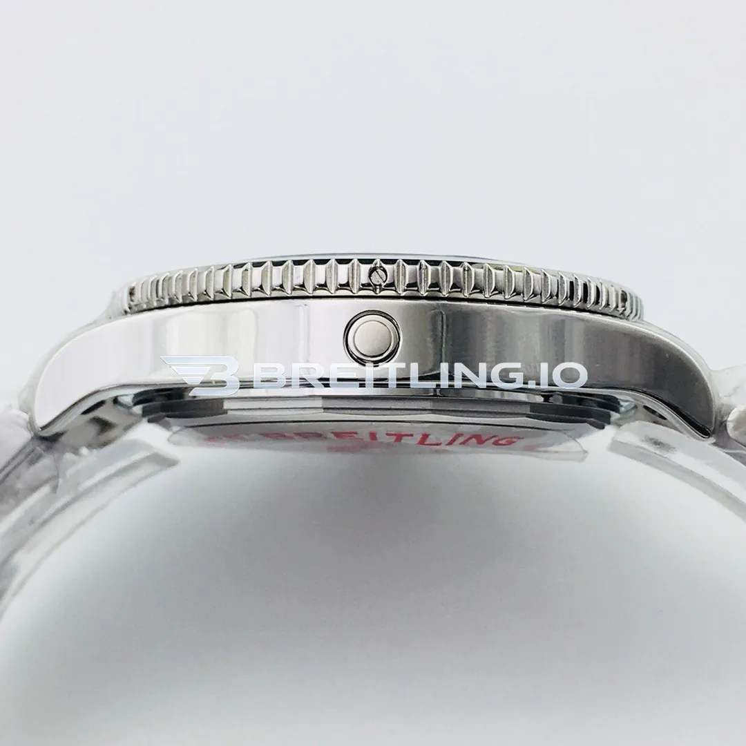 Breitling Superocean II A17392D81C1A1 44mm Blue Dial Blue Ceramic Bezel Stainless Steel Bracelet Replica Left View