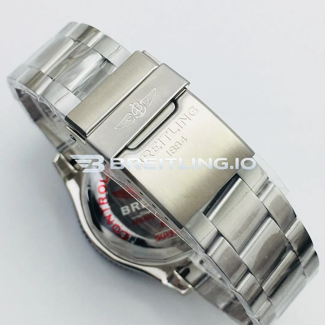 Breitling Superocean II A17392D81C1A1 44mm Blue Dial Blue Ceramic Bezel Stainless Steel Bracelet Replica Strap