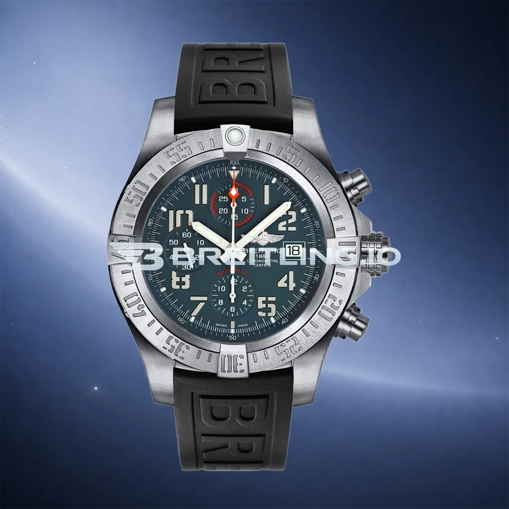 Breitling Avenger E13383101M1W1 Chronograph 45mm Anthracite Dial Brushed Titanium Case Black Fabric Strap 7750 Automatic Super Clone First Image