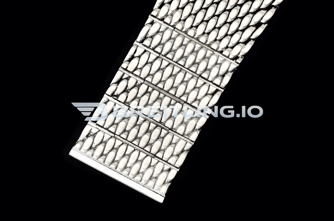 Breitling Superocean Heritage II AB201016G827154A 42mm Silver Dial Blue Ceramic Bezel Stainless Steel Milanese Bracelet Replica Strap