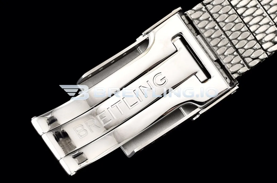 Breitling Superocean Heritage II AB201016G827154A 42mm Silver Dial Blue Ceramic Bezel Stainless Steel Milanese Bracelet Replica Clasp 2