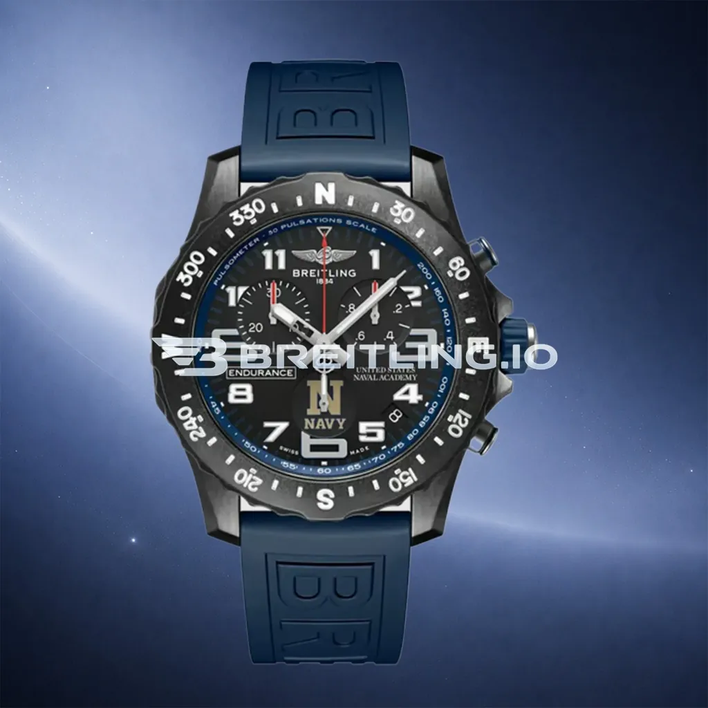 Breitling Endurance Pro Chronometer X82310D51B1S2 44mm Navy Blue Dial Black Breitlight Case Blue Rubber Strap Replica First Image