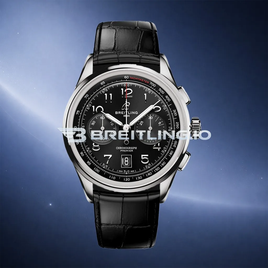 Breitling Premier AB0145221B1P2 B01 Chronograph Black Dial Silver Bezel Cal.B01 Movement 42mm Replica First Image