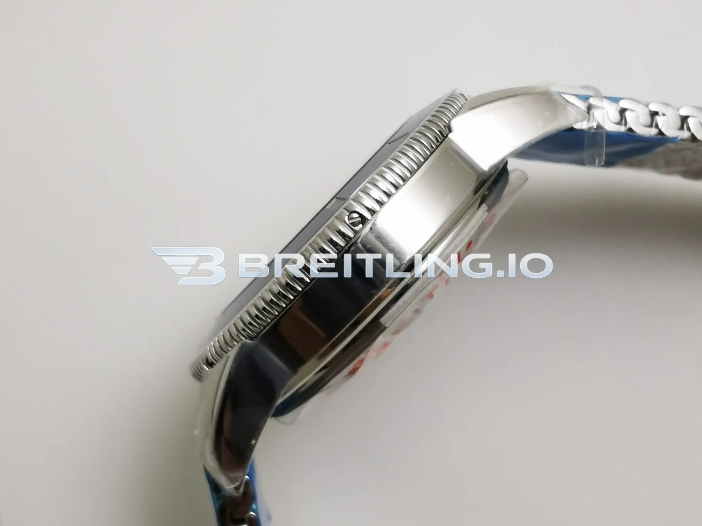 Breitling Superocean Heritage II AB201012/G827-154A 42mm White Dial Black Ceramic Bezel Stainless Steel Milanese Bracelet Super Clone Left View