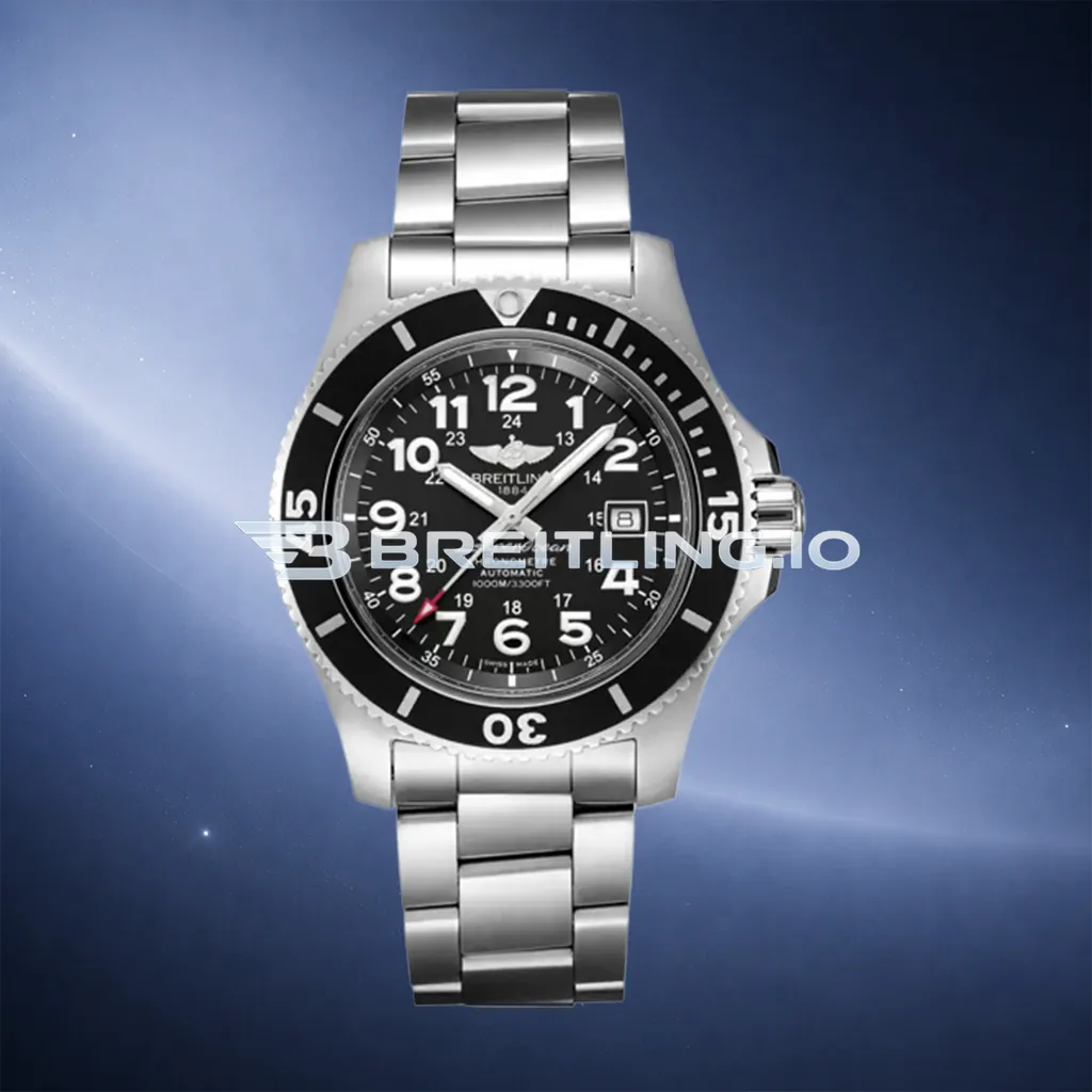 Breitling Superocean II A17392D71B1A1 44mm Black Dial Black Unidirectional Rotating Bezel Asia 2824 Automatic Super Clone First Image