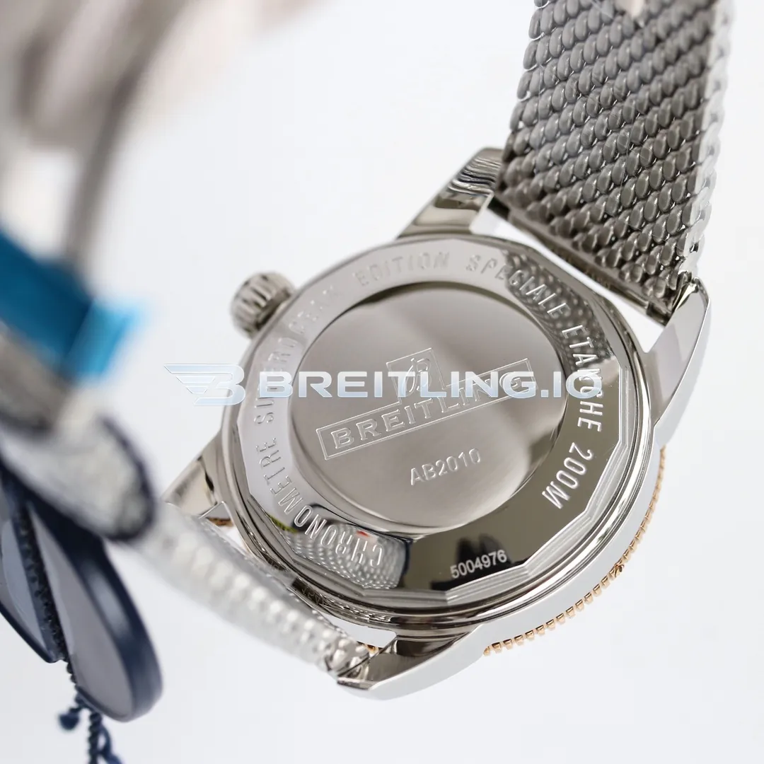 Breitling Superocean Heritage UB2010121B1A1 42mm Black Dial 18K Rose Gold Bezel Super Clone Back View