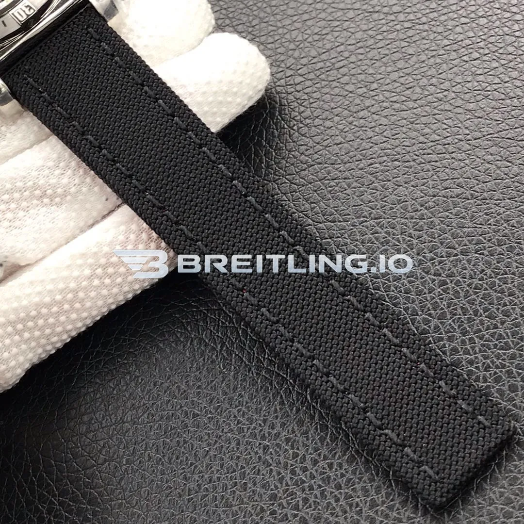 Breitling Chronomat AB01154GG786101W Chronograph 44mm Sierra Silver Dial Polished Stainless Steel Case Black Fabric Strap Replica Strap