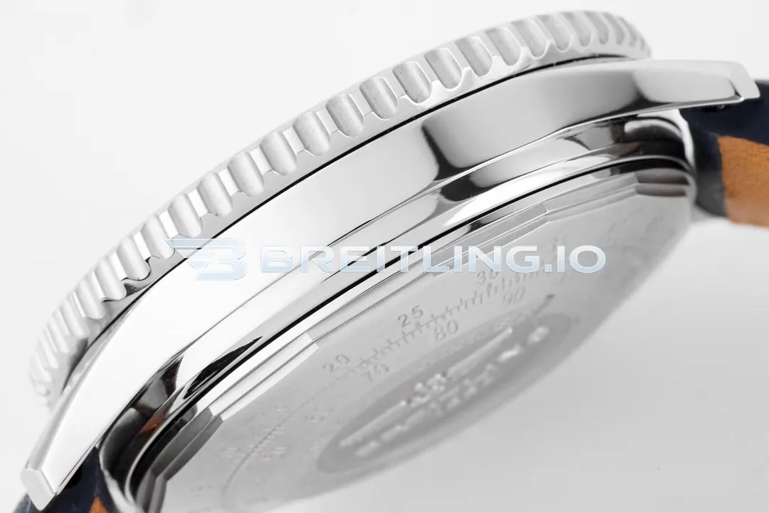 Breitling Navitimer B01 Chronograph 43 AB0121211B1X1 Black Dial Stainless Steel Bidirectional Ratchet Rotating Bezel Super Clone Left View
