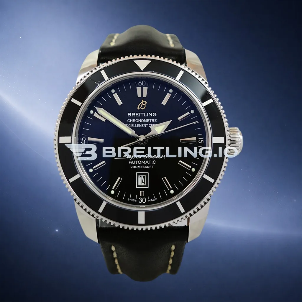 Swiss Breitling Superocean Heritage A17320 Replica 46mm Watch Black Dial & Black Ceramic Bezel First Image