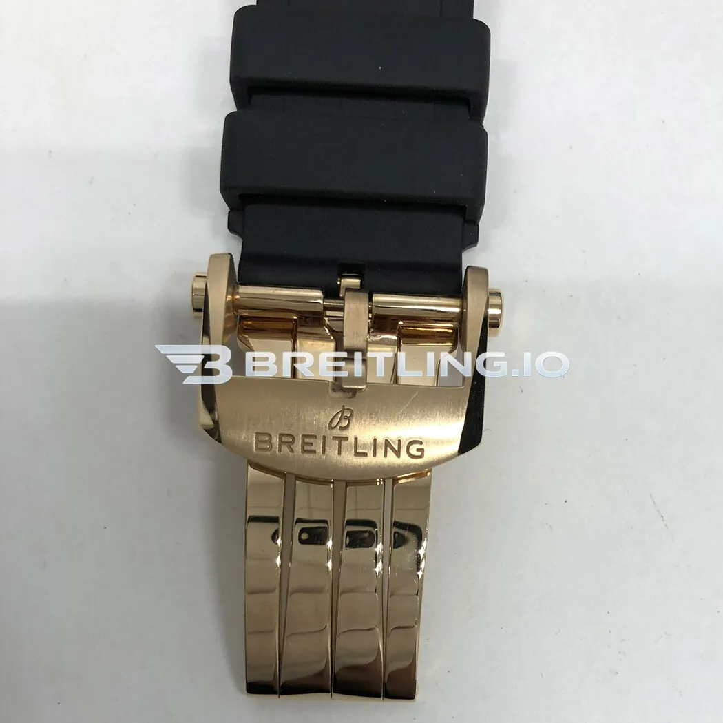 Luxury Breitling Chronomat B01 RB0134101B1S1 Replica 42mm Anthracite Dial 1:1 Clone Watch – Gold Plated Case Rubber Strap Clasp 1