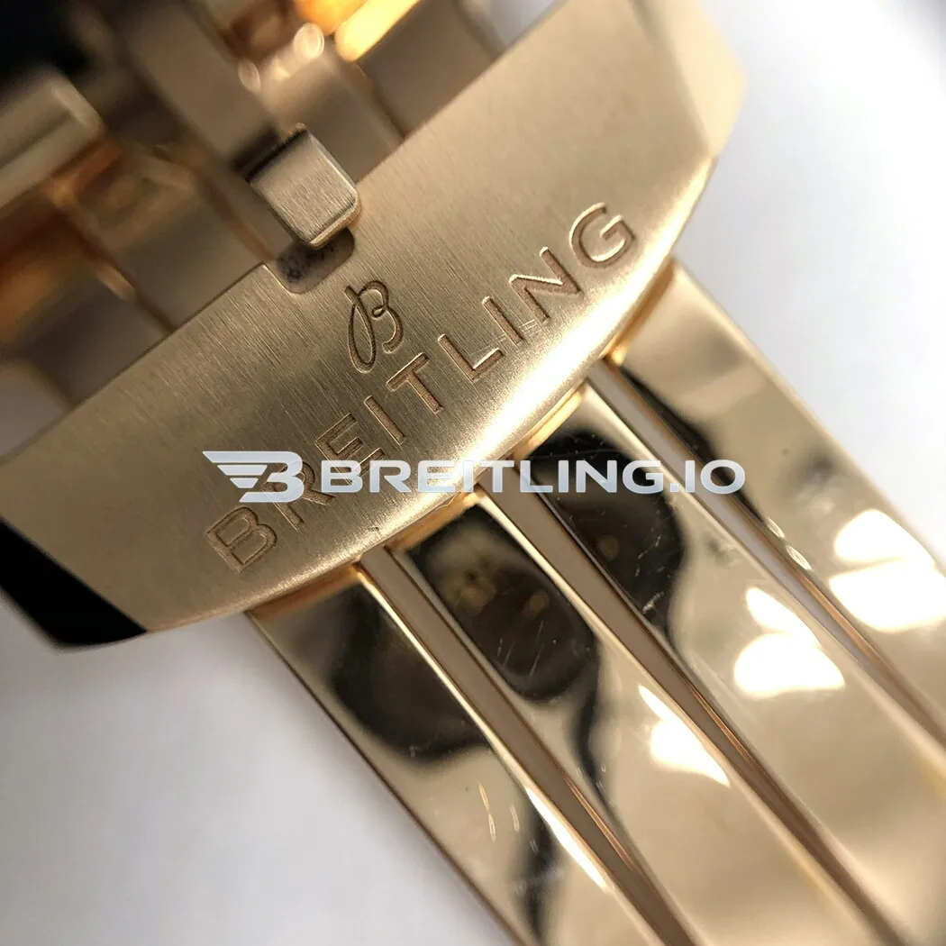 Luxury Breitling Chronomat B01 RB0134101B1S1 Replica 42mm Anthracite Dial 1:1 Clone Watch – Gold Plated Case Rubber Strap Clasp 2