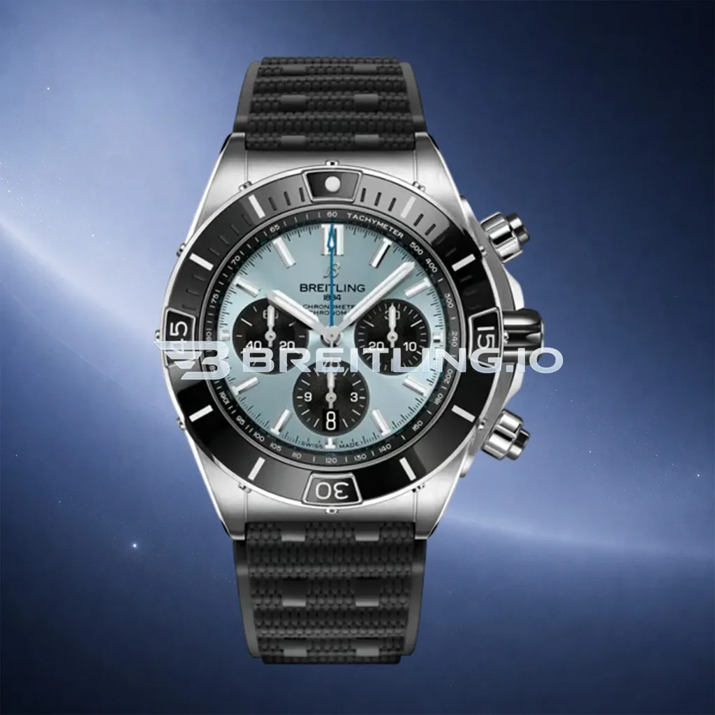 Replica Breitling Super Chronomat B01 44 PB01362 – Blue Dial Chronograph with Black Ceramic Bezel First Image