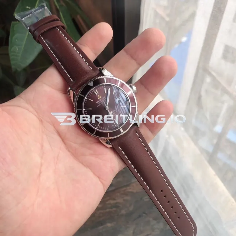 Breitling Superocean Heritage AB202033/Q618-295S 42mm Bronze Dial Bronze Ceramic Bezel Brown Leather Strap Super Clone Dial Detail 1