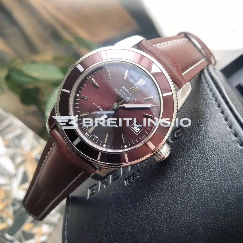 Breitling Superocean Heritage AB202033/Q618-295S 42mm Bronze Dial Bronze Ceramic Bezel Brown Leather Strap Super Clone Side View 2