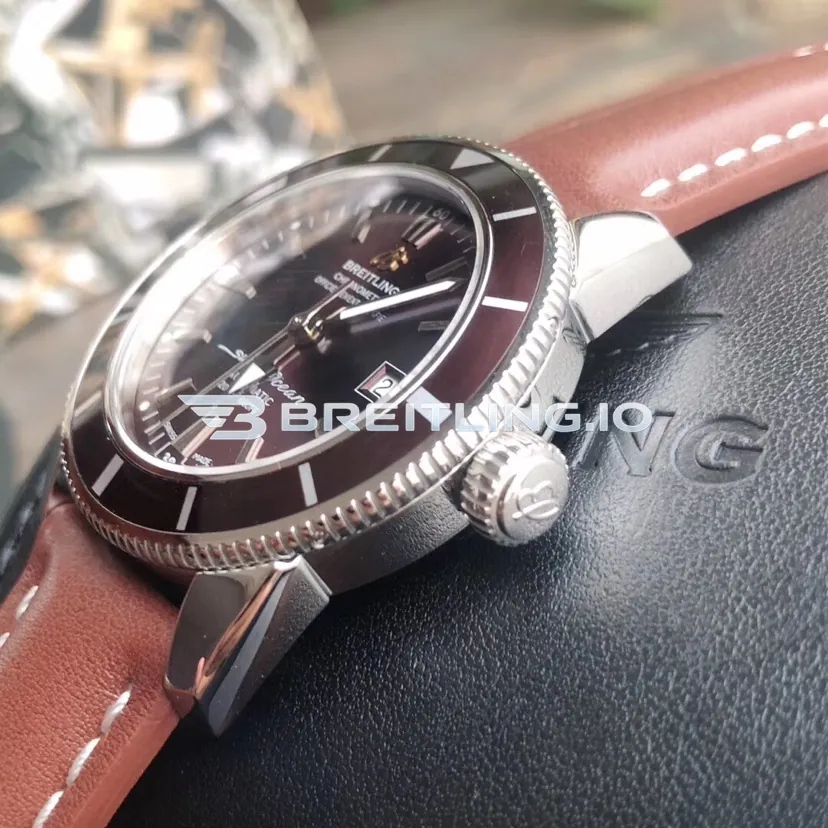 Breitling Superocean Heritage AB202033/Q618-295S 42mm Bronze Dial Bronze Ceramic Bezel Brown Leather Strap Super Clone Right View