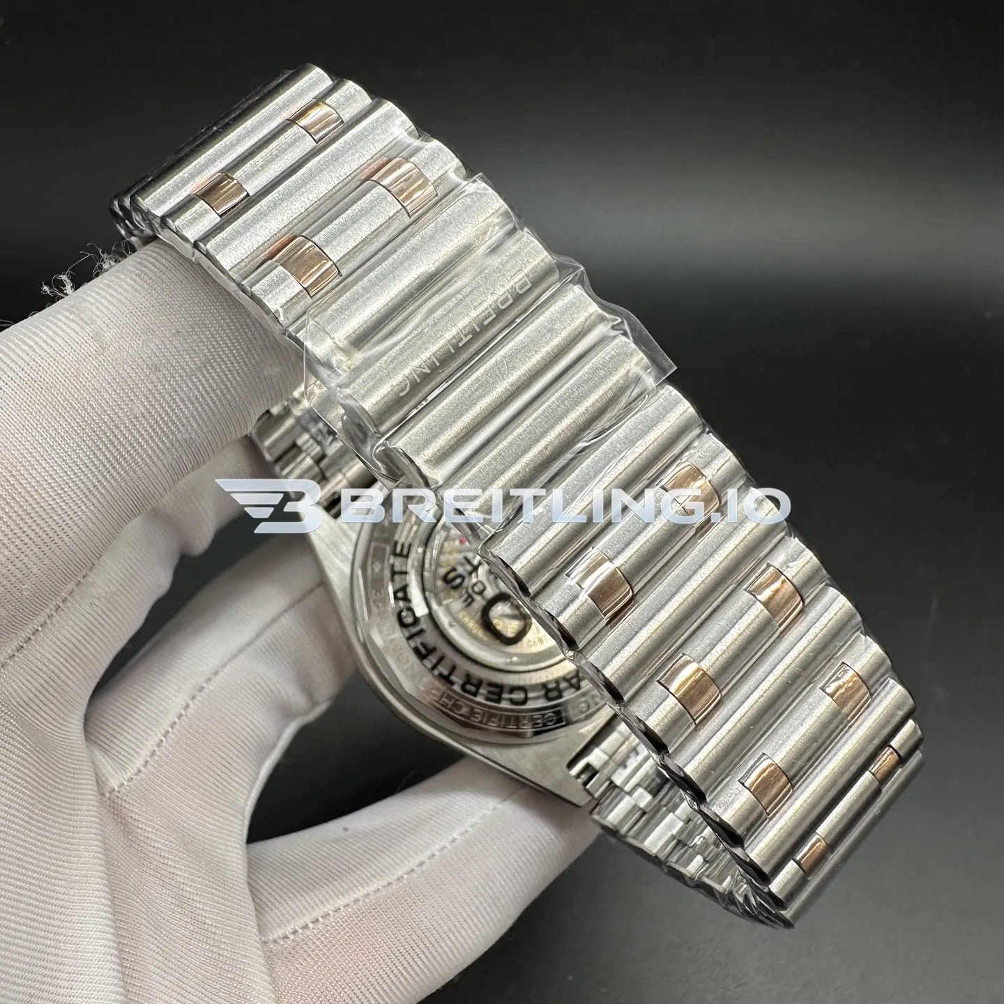 Breitling Chronomat UB0134101C1U1 42mm Blue Dial Stainless Steel 18K Rose Gold Two Tone Case Replica Strap 2