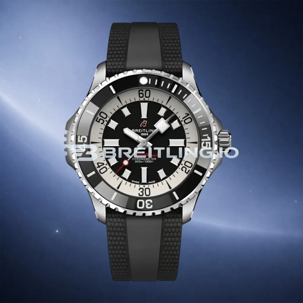 Breitling Superocean A17378211B1S1 44mm Black Dial With White Inner Ring High Gloss Polished Ceramic Bezel Super Clone First Image