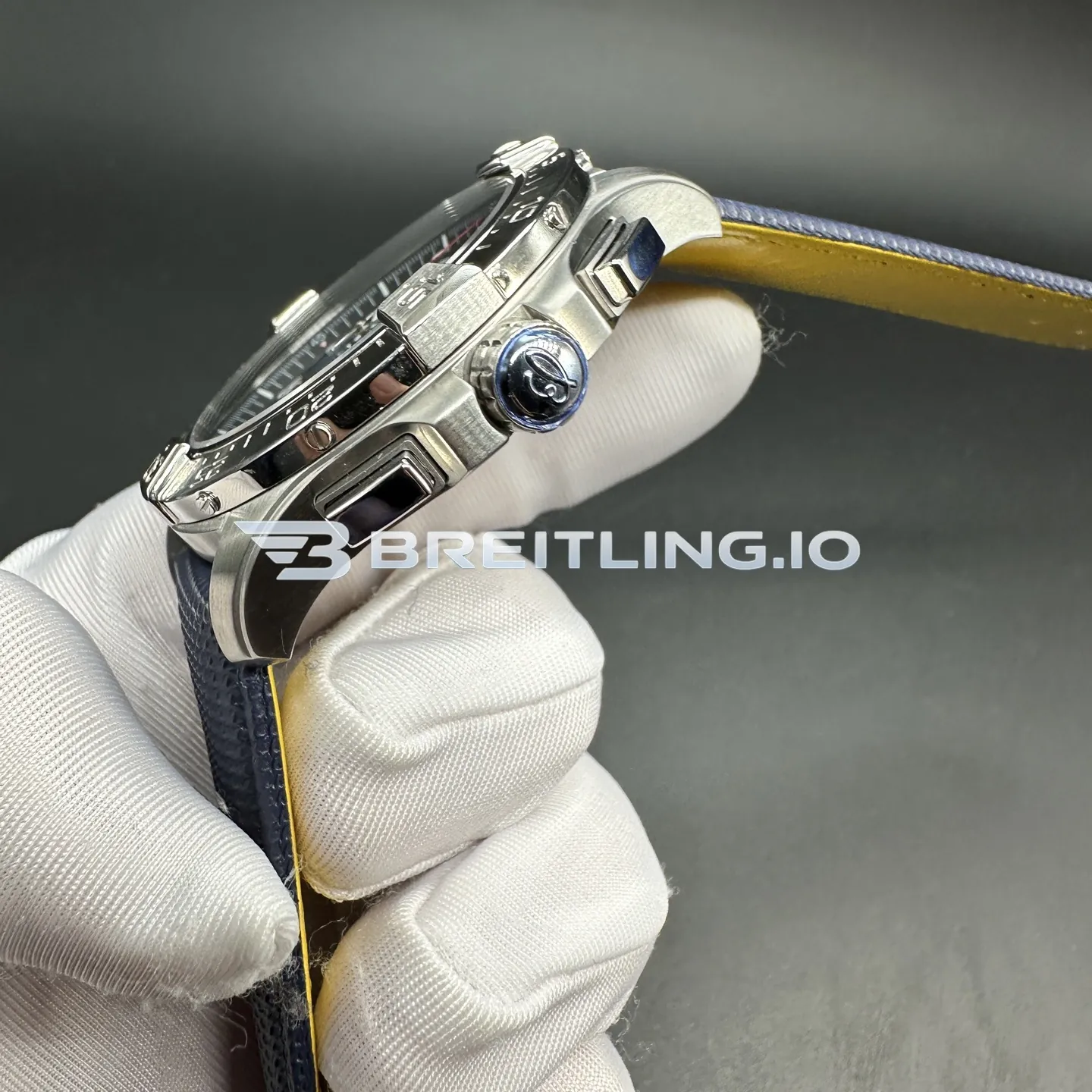 Breitling Avenger AB0146101C1X1 42mm Dark Blue Dial Brushed Stainless Steel Case Blue Fabric Strap Chronograph Replica Right View