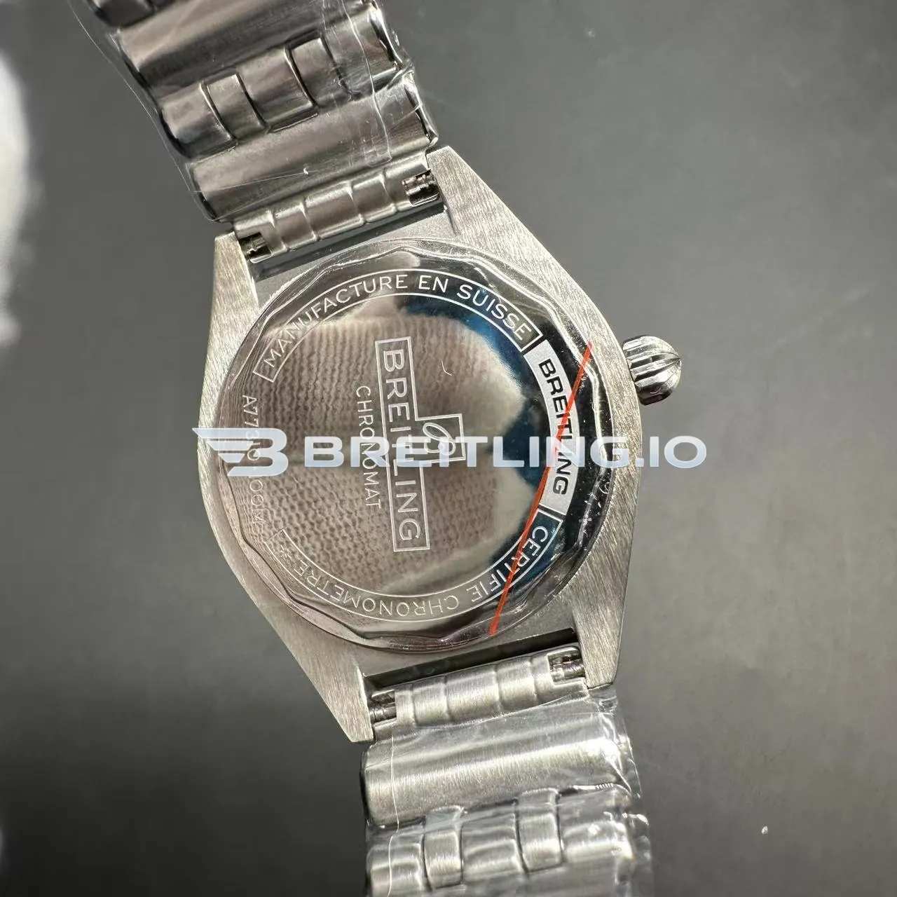 Breitling Chronomat A10380101A4A1 36mm White Mother Of Pearl Dial Stainless Steel Case Super Clone Back View