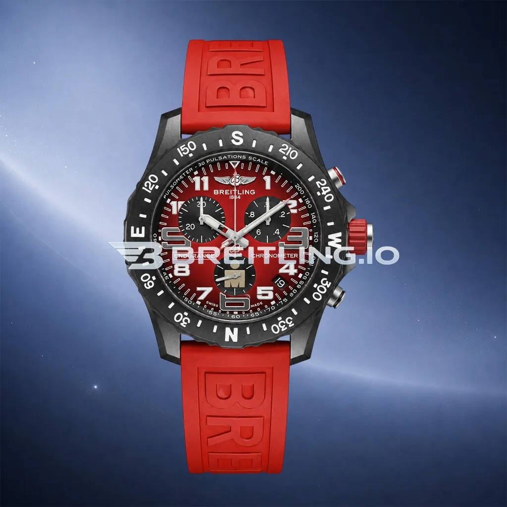 Breitling Professional Endurance X823109A1K1S1 44mm Gradient Red Dial Matte Black Breitlight Case Red Rubber Strap Replica First Image