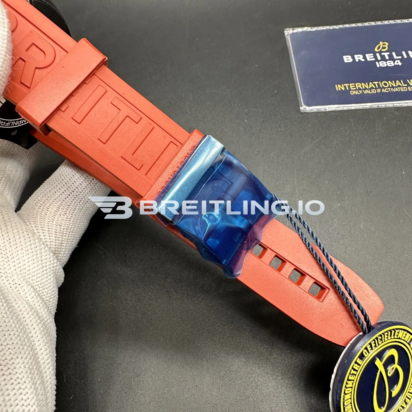 Breitling Professional Endurance X823109A1K1S1 44mm Gradient Red Dial Matte Black Breitlight Case Red Rubber Strap Replica Strap And Clasp
