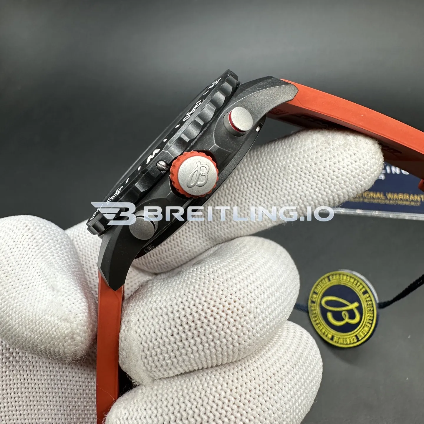 Breitling Professional Endurance X823109A1K1S1 44mm Gradient Red Dial Matte Black Breitlight Case Red Rubber Strap Replica Right View