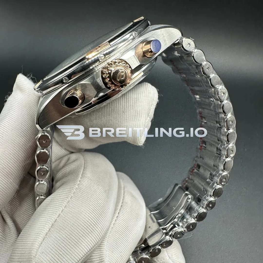 Breitling Chronomat IB0134101G1A1 42mm Silver Dial Two Tone Stainless Steel 18K Rose Gold Bezel Two Tone Metal Super Clone Right View