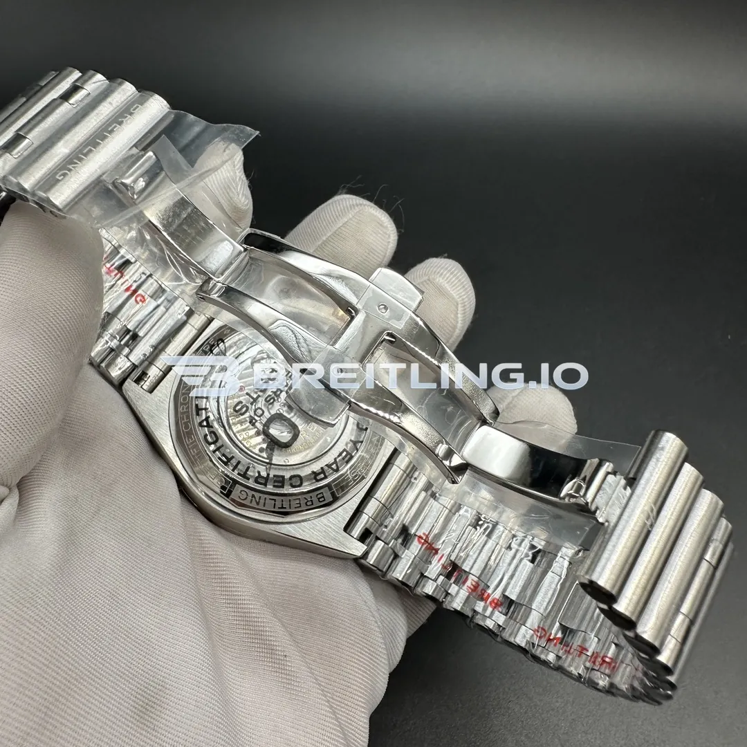 Breitling Chronomat IB0134101G1A1 42mm Silver Dial Two Tone Stainless Steel 18K Rose Gold Bezel Two Tone Metal Super Clone Strap And Clasp