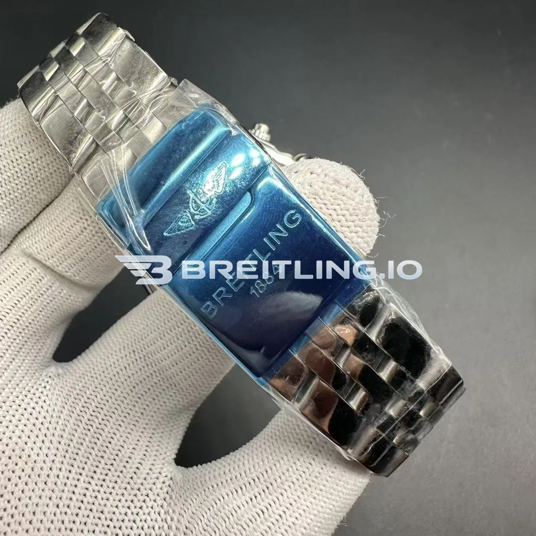 Breitling Chronomat AB011012/G684 44mm Silver Brushed Dial Slide Rule Bezel Stainless Steel Bracelet Chronograph Super Clone Strap And Clasp