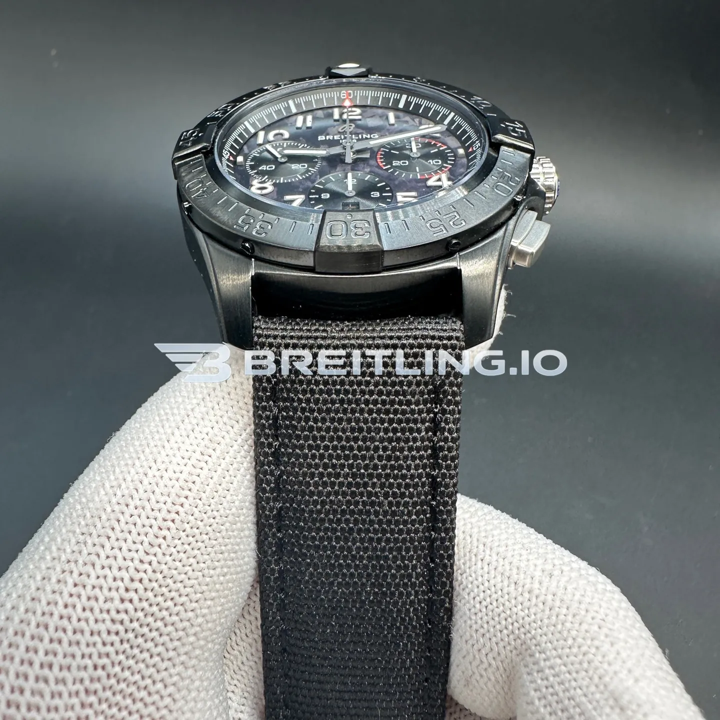 Breitling Avenger Night Mission SB0147101B1X1 Chronograph 44mm Black Camo Dial Full Black Ceramic Case Super Clone Strap