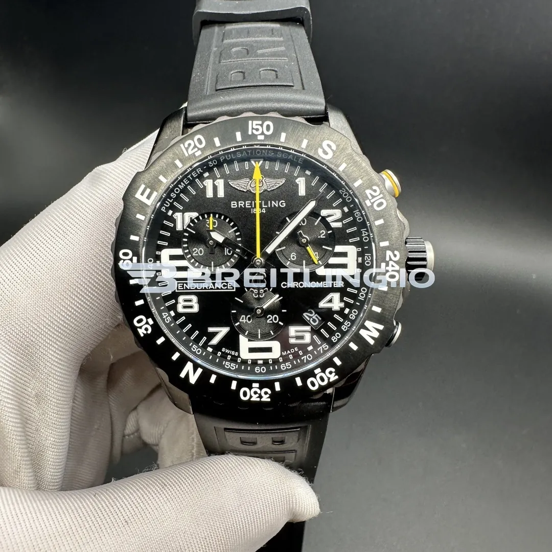 Breitling Professional Endurance X82310E51B1S1 44mm Black Dial Full Black Breitlight Case Black Rubber Strap Super Clone Front View