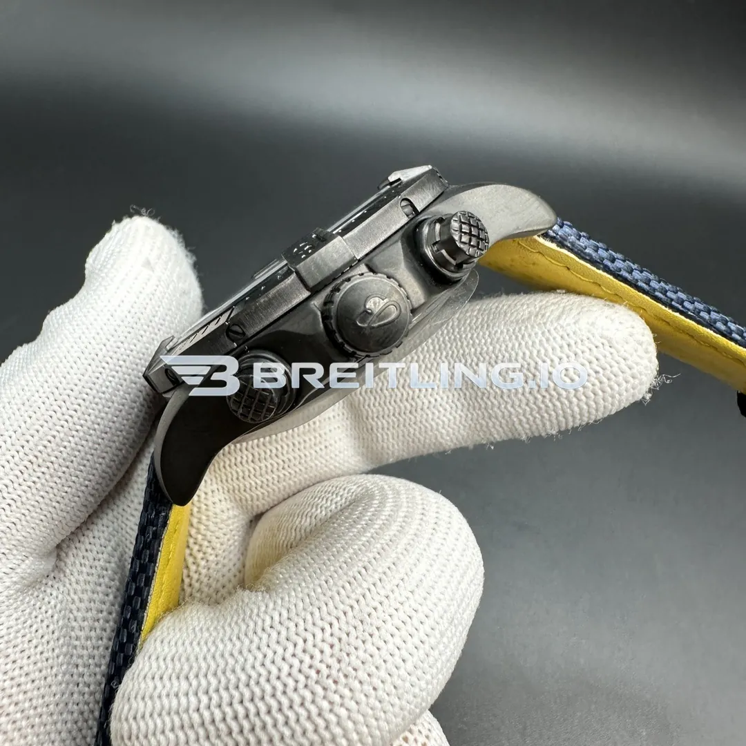 Breitling Super Avenger Black Night Mission V13375101C1X1 48mm Deep Blue Dial Black DLC Coated Titanium Case Super Clone Right View