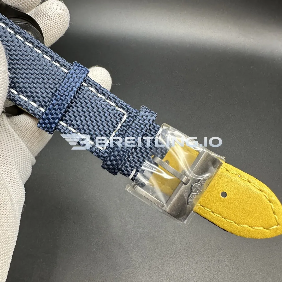 Breitling Super Avenger Black Night Mission V13375101C1X1 48mm Deep Blue Dial Black DLC Coated Titanium Case Super Clone Strap And Clasp