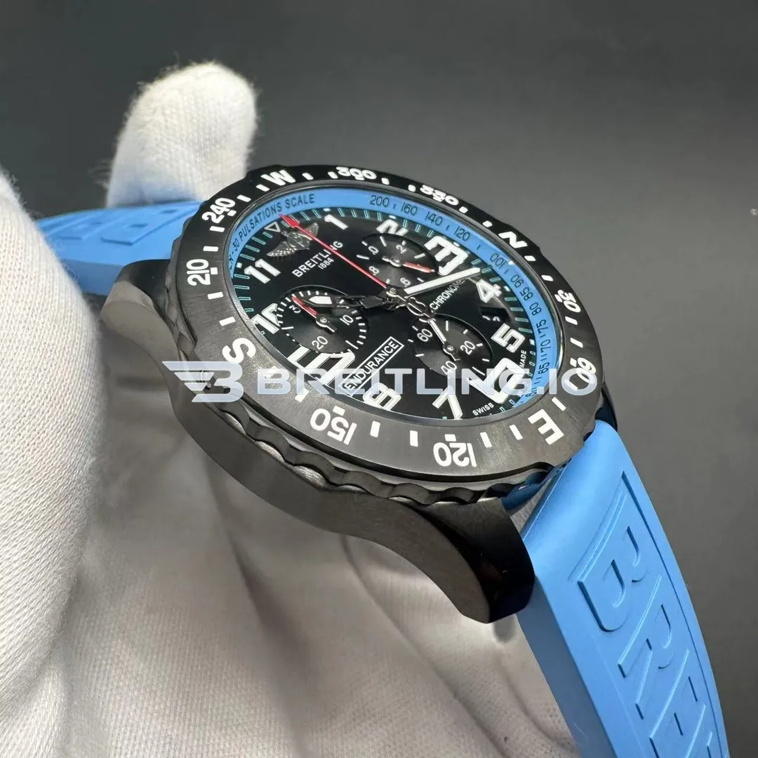 Breitling Professional Endurance Pro X82310281B1S1 44mm Black Dial Blue Inner Ring Black Breitlight Case Super Clone Dial Detail 1